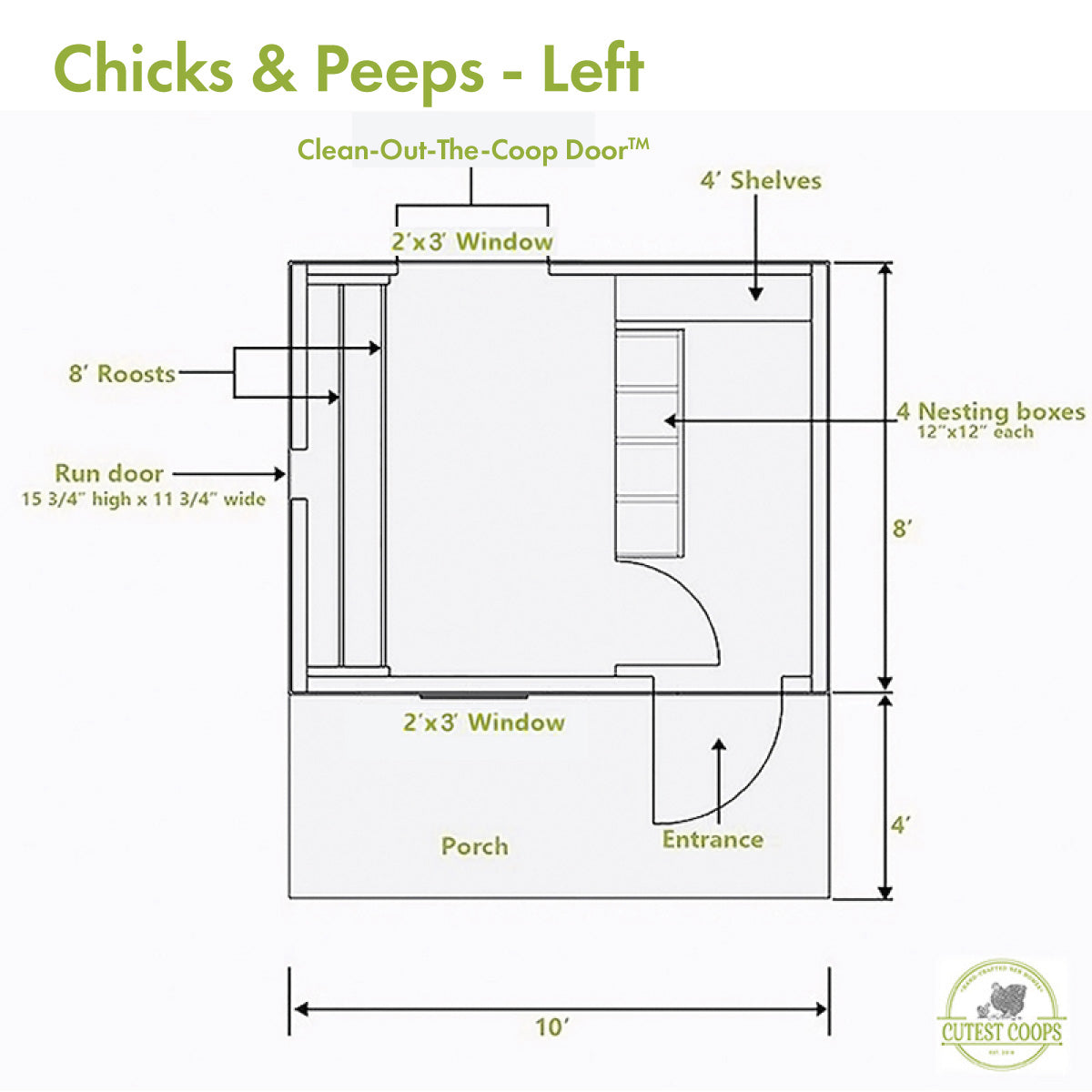 Chalet Coop - 10'x8'