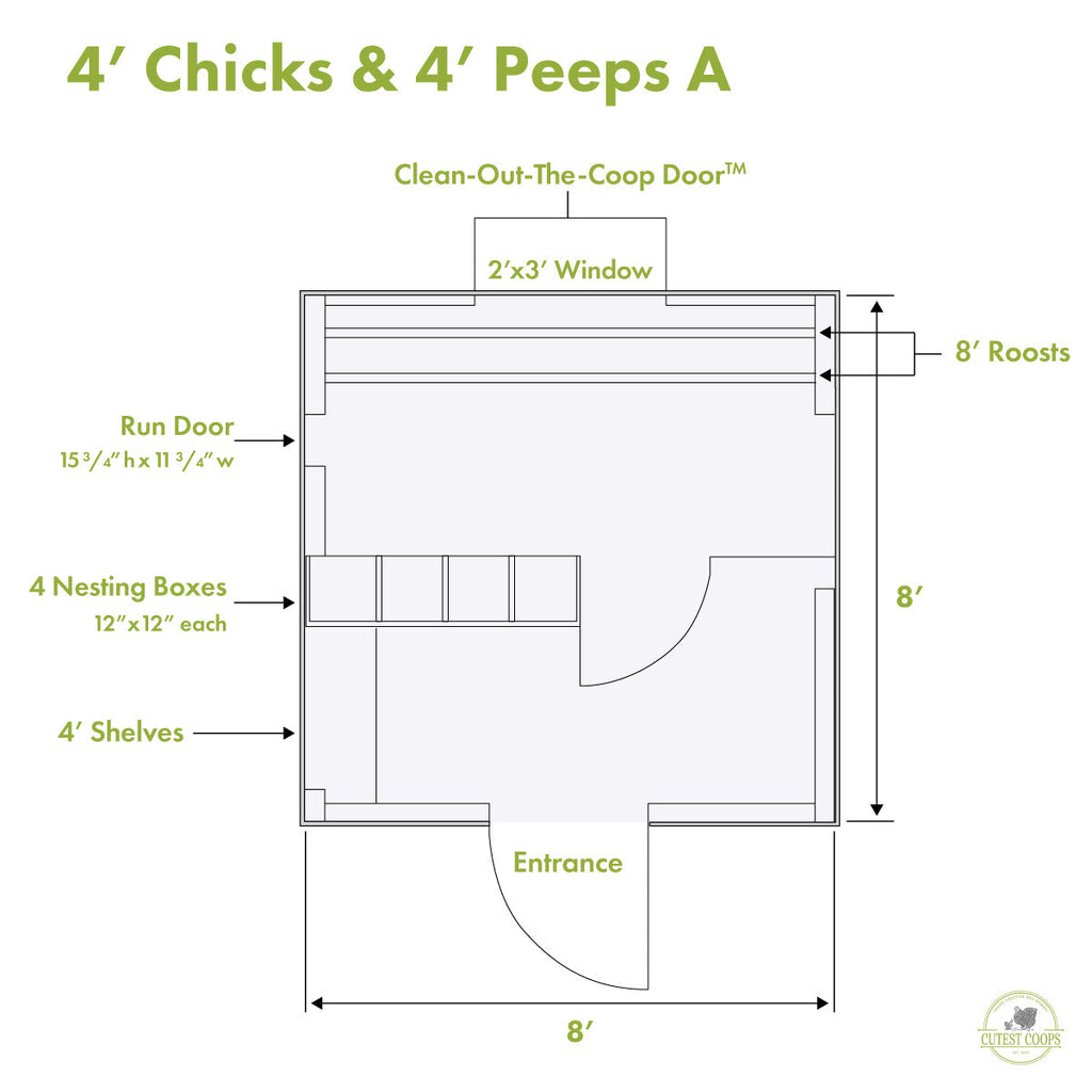 Classic Coop - 8'x8'