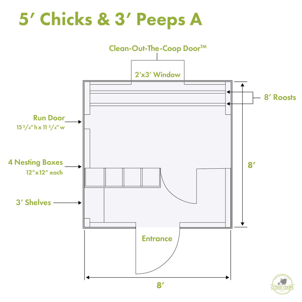 Classic Coop - 8'x8'