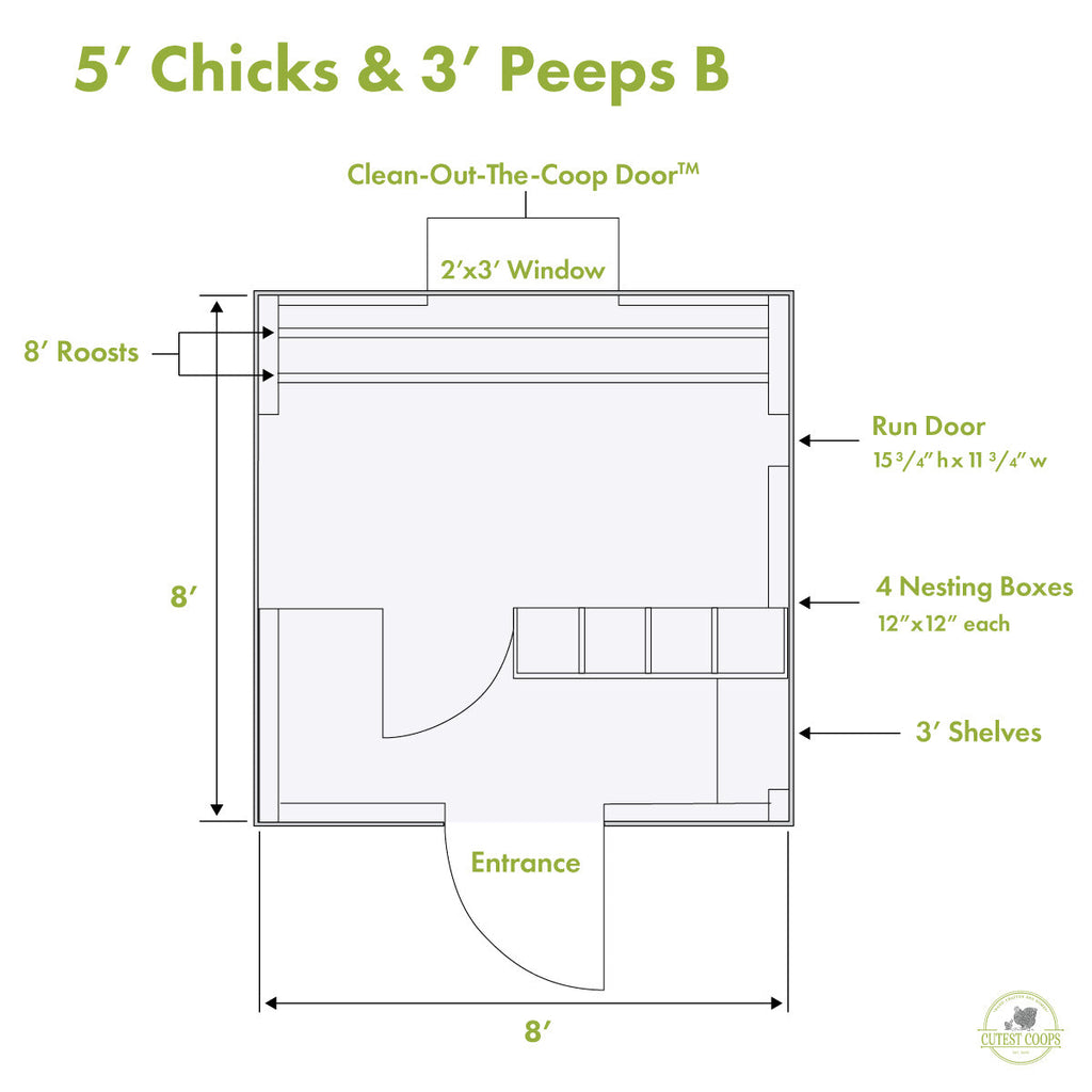 Classic Coop - 8'x8'