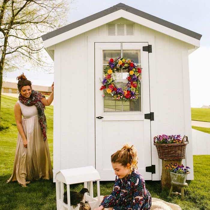 large chicken coop. customizable chicken coop. chicken coop with storage. Walk-in chicken coop