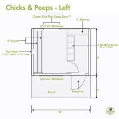 Chateau Coop - 8'x10' w/ Storage