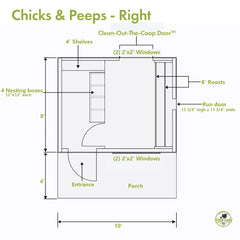 Chateau Coop - 8'x10' w/ Storage