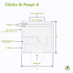 Chateau Coop - 6'x6' w/ Storage