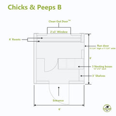 Chateau Coop - 6'x6' w/ Storage