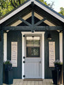 Modern Farmhouse Chicken Coop.  Chalet Coop by Cutest Coops.  Black Chicken Coop.  Cabin Chicken Coop