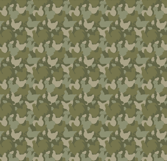 Chicken Coop Wallpaper - Cluck Cluck (Green)