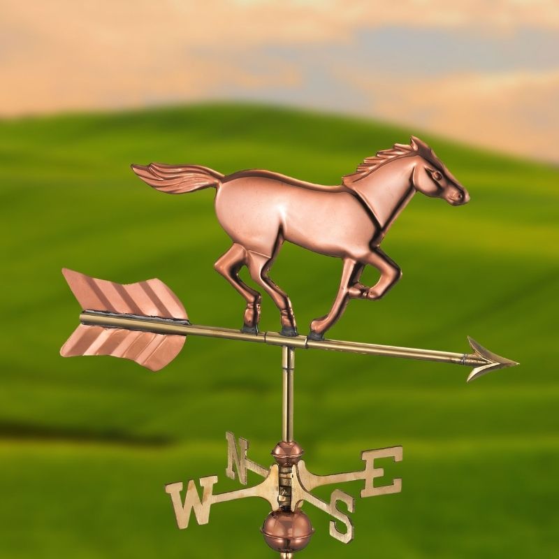 Cute Copper Horse Weathervane