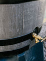 Woodgrain Rain Barrel w/ Flat-back