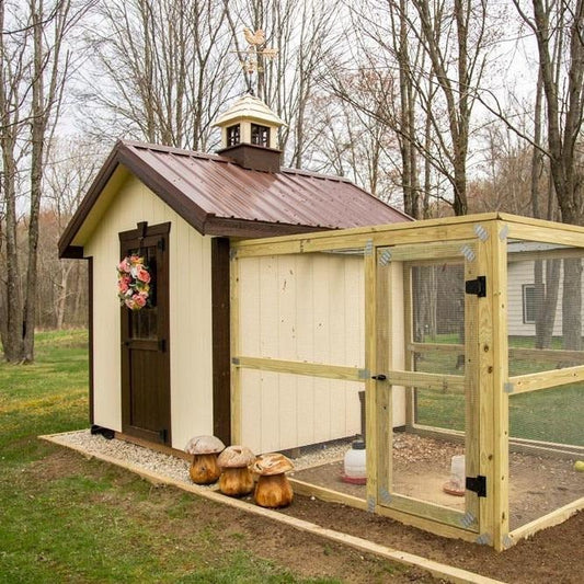 Classic Coop by Cutest Coops.  Chicken Coop with Storage.  Large Chicken Coop.  Customizable Chicken Coop.  In Stock Chicken Coop