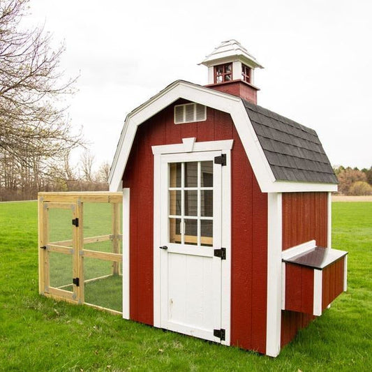 Cute Chicken Coop with Run.  Hen Home