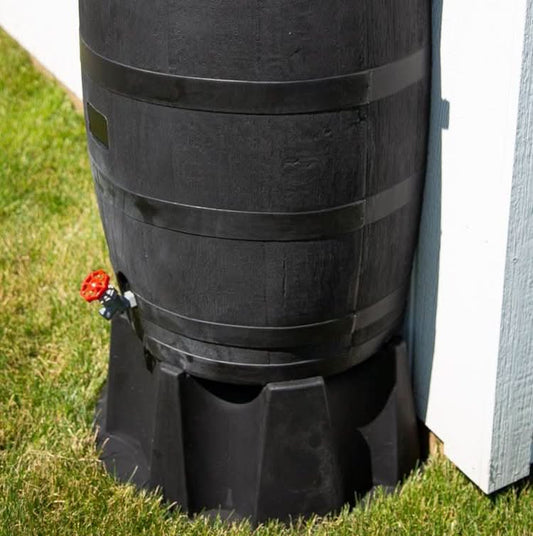 Earth Friendly Rain Barrel - Black w/ Flat-back