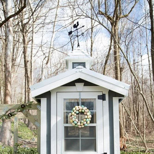 Cute Black Rooster Weathervane