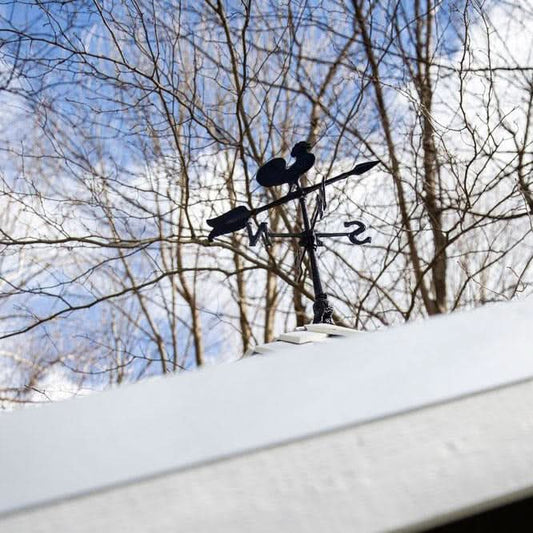 Cute Black Rooster Weathervane